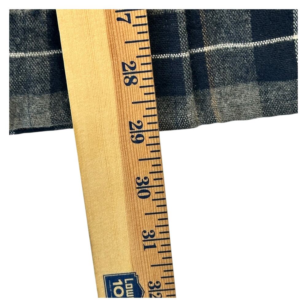 LL Bean Fleece Button‎ Up Shirt - Blue Plaid - XXL - Picture 3 of 5